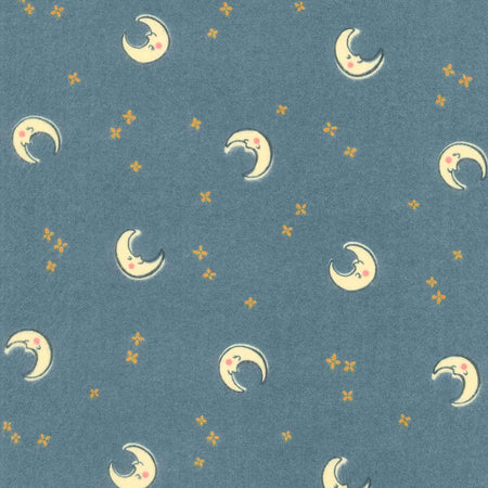 Cozy Cotton Flannels - Over the Moon Full Collection Moons Blueberry Y