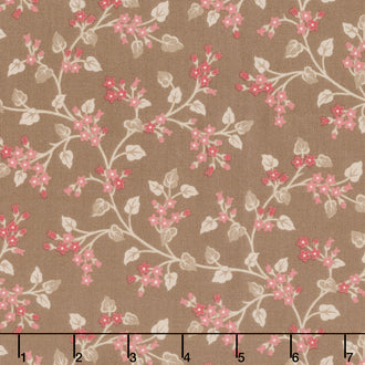Cocoa Pink - Flower Vine Clay Yardage