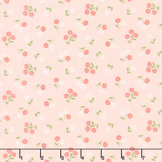 Country Rose - Dainty Floral Pale Pink Yardage