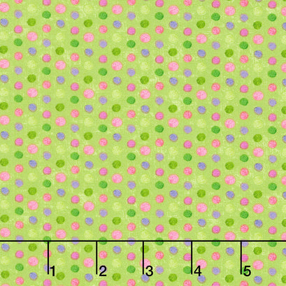 Life Happens - Dots Green Multi Yardage