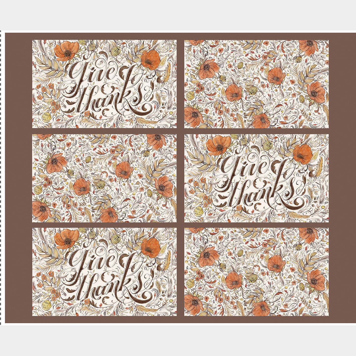 Monthly Placemat Panels - November Give Thanks Placemat Multi Panel Primary Image