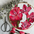 Gladiolus Botanical Embroidery Kit