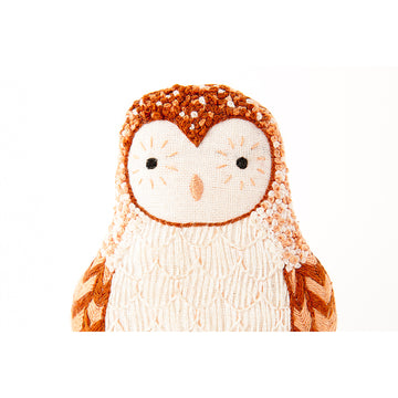 D.I.Y. Embroidered Doll Kit - Barn Owl Alternative View #1
