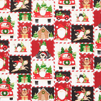 Timber Gnomies Tree Farm - Gnomie Patchwork Multi Yardage