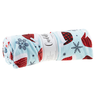 Cuddle® Digital Print - Santas Hats Scarlet 2 Yard Cut