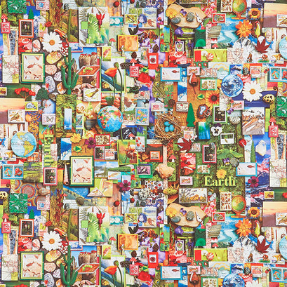 Color Collage - Earth Collage Green Yardage