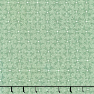 Forget-Me-Not - Trellis Olive Yardage