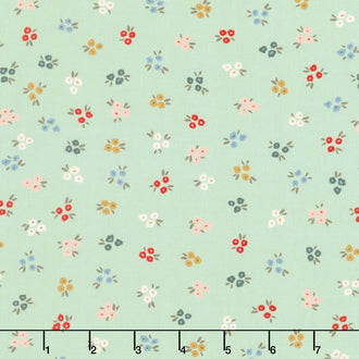 Dawn on the Prairie - Sweet Ditsy Dusty Mint Yardage