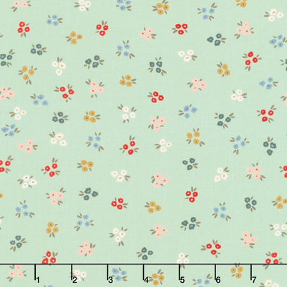 Dawn on the Prairie - Sweet Ditsy Dusty Mint Yardage
