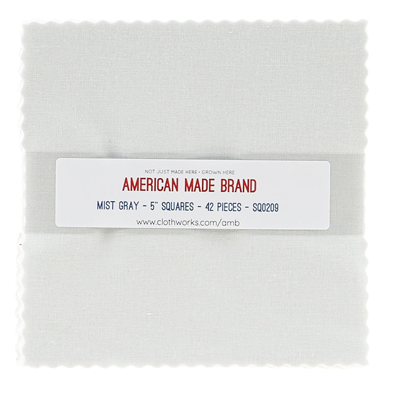 American Made Brand Cotton Solids Misty Gray Charm Pack Primary Image