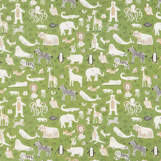ABC XYZ - Alphabet Animals Green Yardage