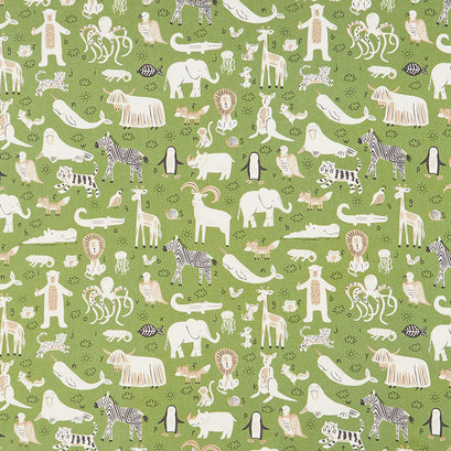 ABC XYZ - Alphabet Animals Green Yardage
