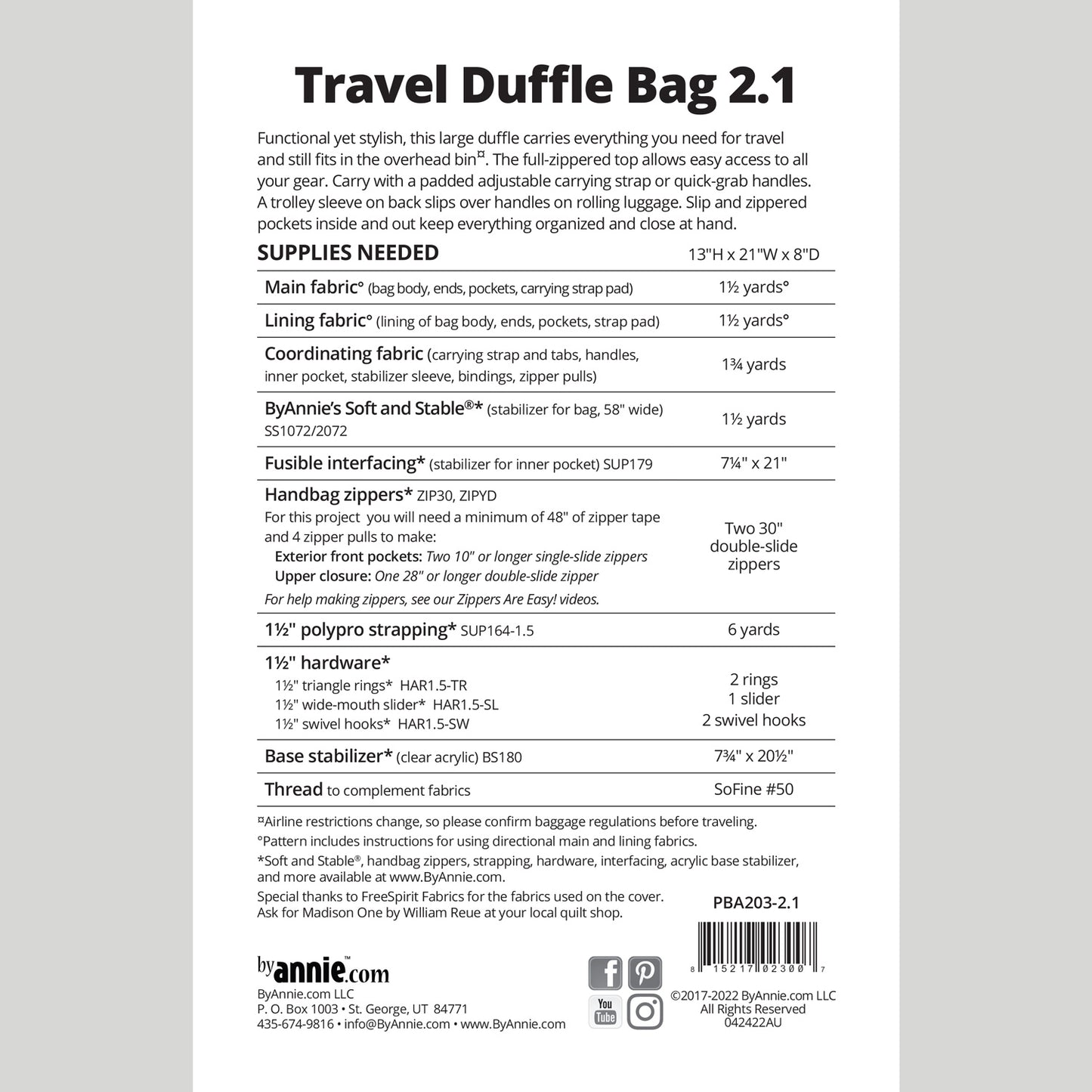 Travel Duffle Bag 2.1 Pattern Alternative View #1