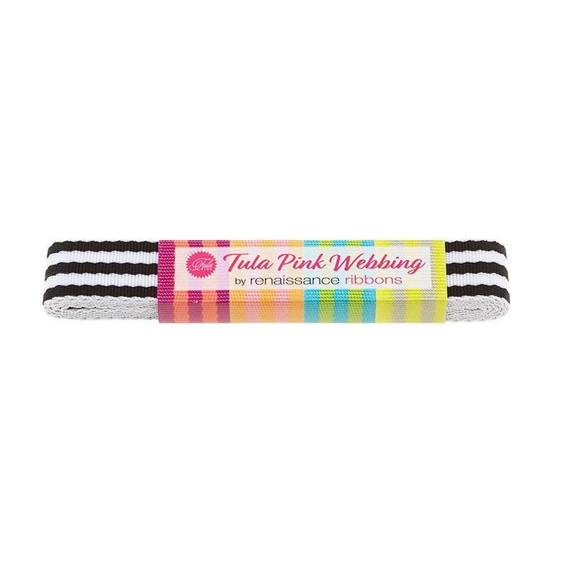 Tula Pink 1 1/2" Webbing - Black and White Alternative View #1