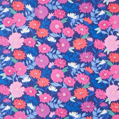 Enchanted Bloom - Boho Bouquet Royal Blue Yardage