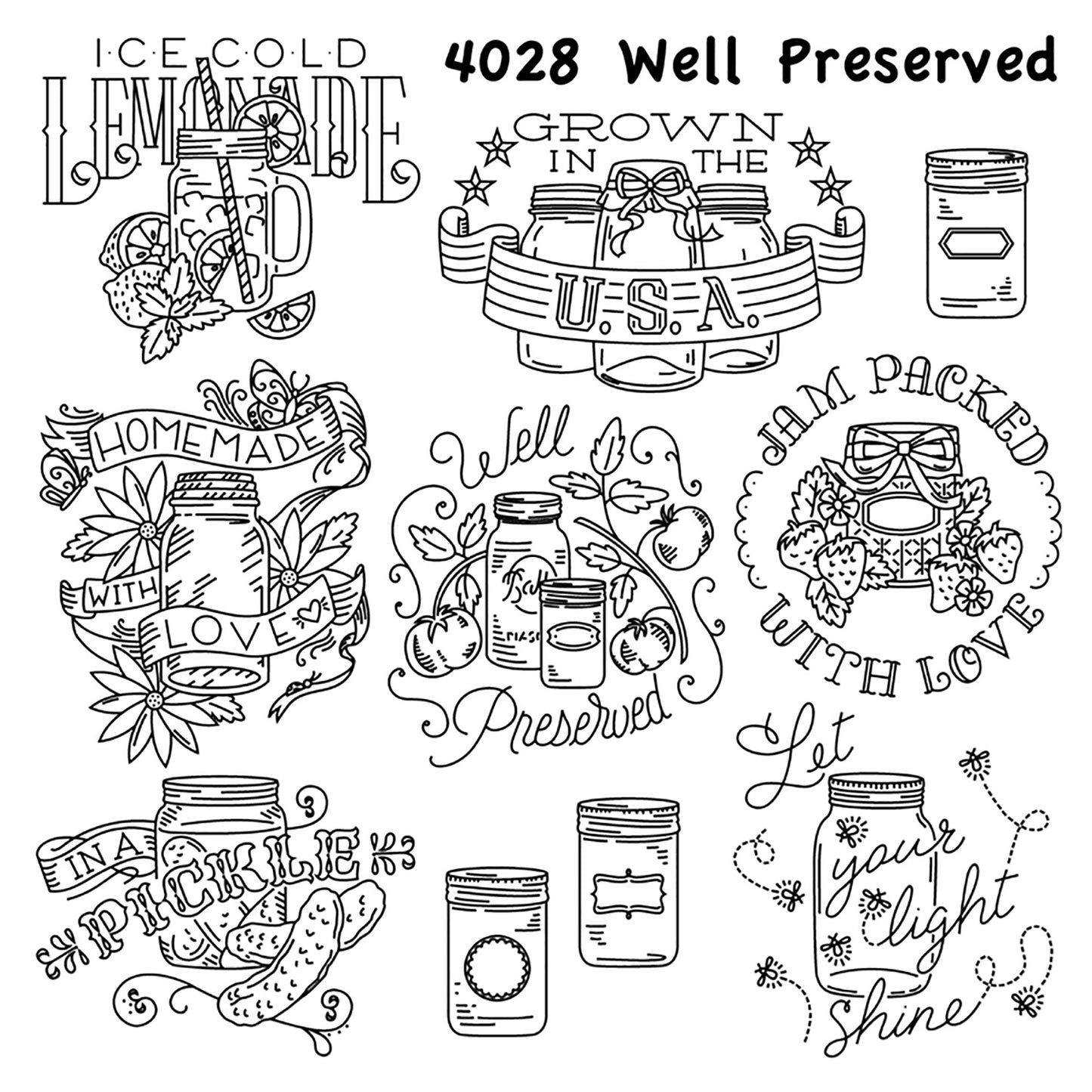 Aunt Martha's Well Preserved Iron-On Embroidery Pattern Alternative View #2