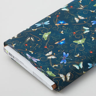 Secret Garden - Teal Butterflies 10 Yard Bolt