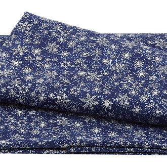 Flurry Friends Snowflake Navy 2 Yard Cut