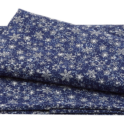 Flurry Friends Snowflake Navy 2 Yard Cut