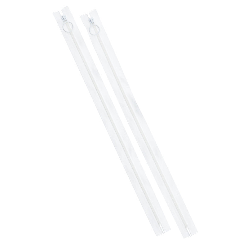 16" Hoop Pull Zippers - White Primary Image