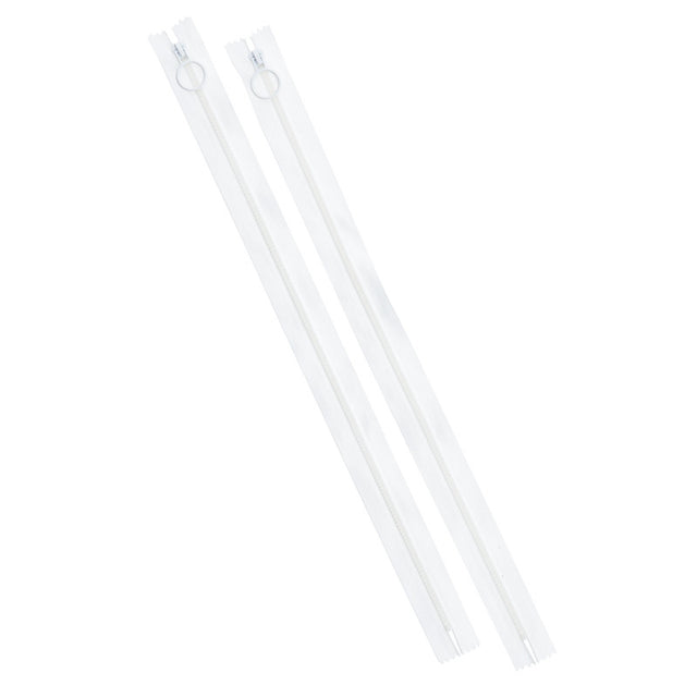 16" Hoop Pull Zippers - White Primary Image