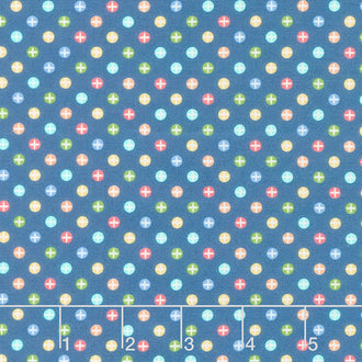 Sunwashed - Pomegranate Polka Midnight Yardage