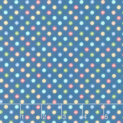 Sunwashed - Pomegranate Polka Midnight Yardage