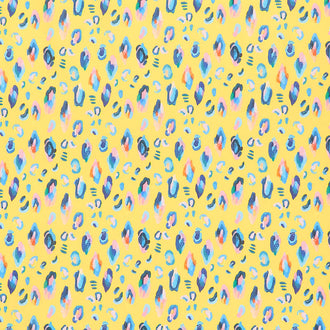 Kindness Always - Leopard Yellow Digitally Printed Yardage