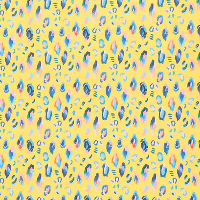 Kindness Always - Leopard Yellow Digitally Printed Yardage