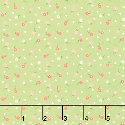 Strawberry Lemonade - Poppies Lime Yardage