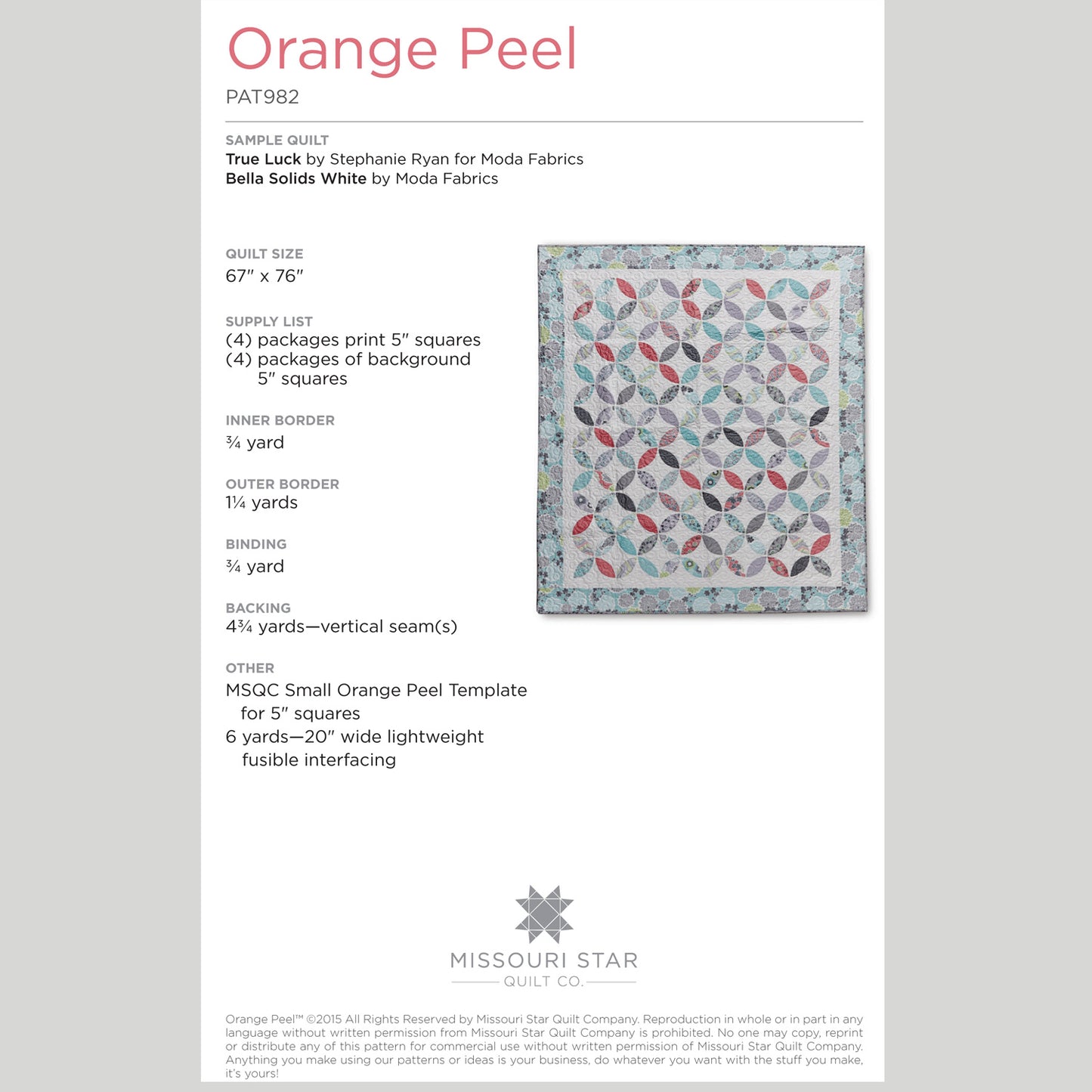 Digital Download - Orange Peel Quilt Pattern by Missouri Star Alternative View #1