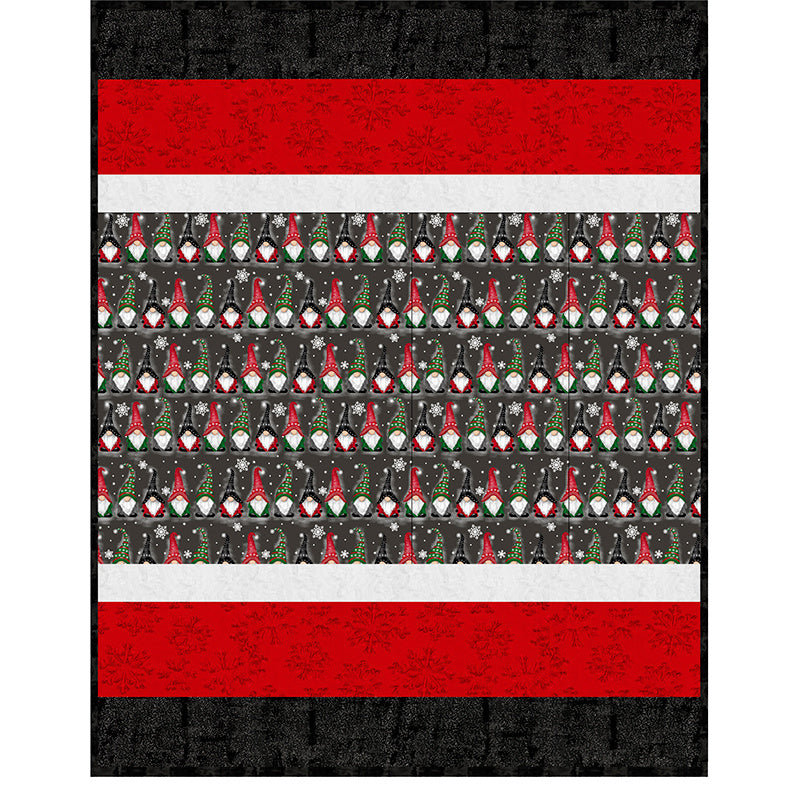 Cuddle® Quilt Kit - Sensational Strips Christmas Gnomes Primary Image