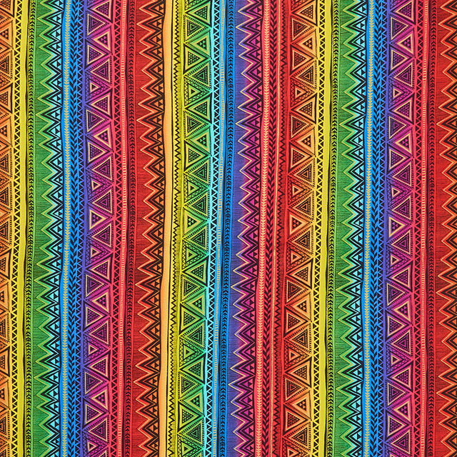 African Sunset - African Tribal Stripes Multi Yardage Primary Image