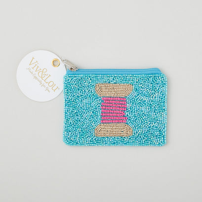 Beaded Coin Purse - Thread Spool