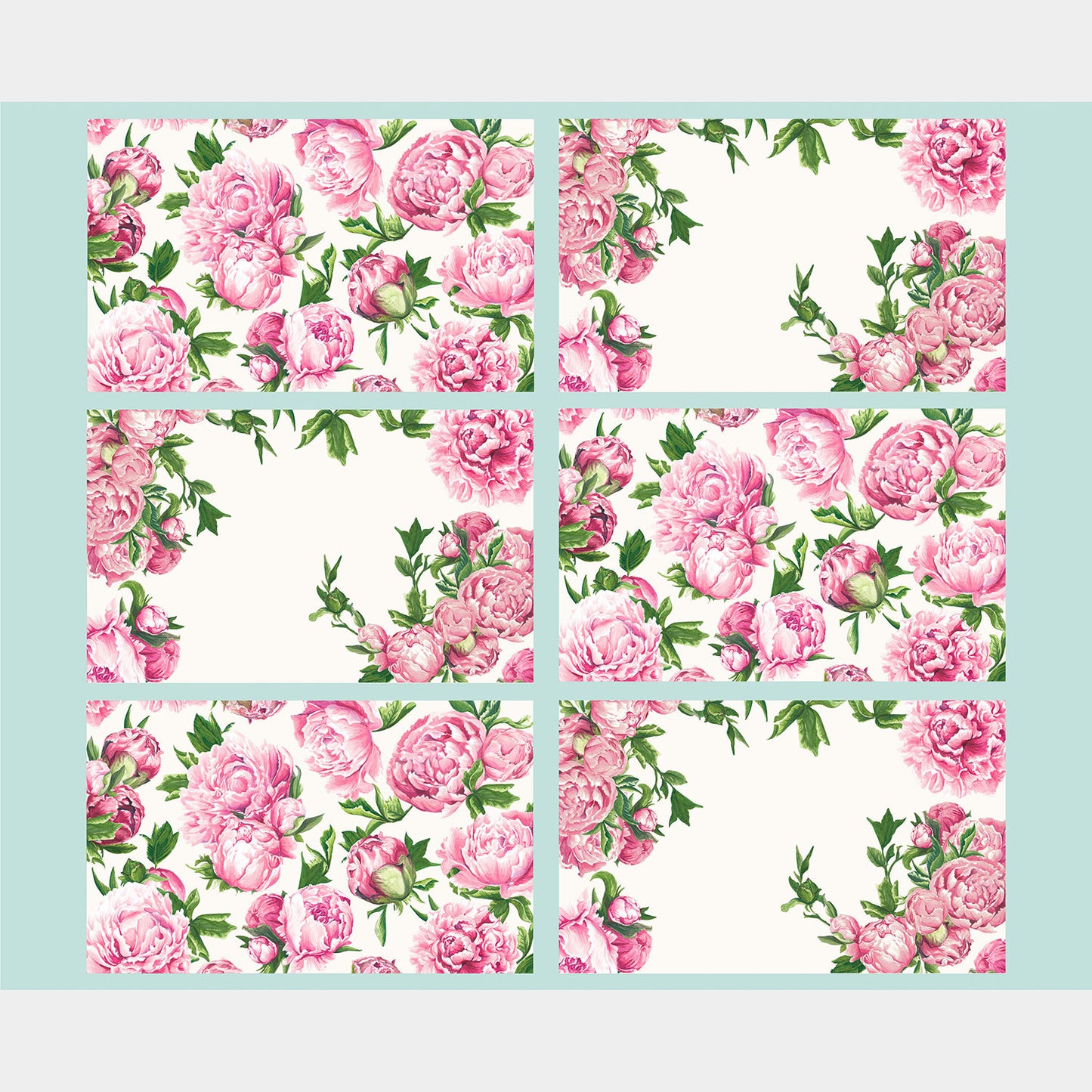 Monthly Placemat Panels - May Peony Pink Placemat Panel Primary Image