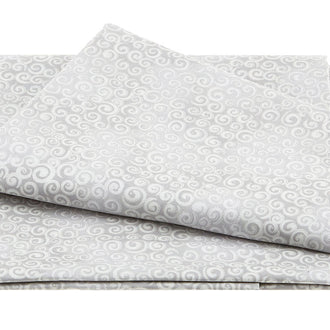 Spirals Metallic - Metallic Spirals Light Gray 2 Yard Cut