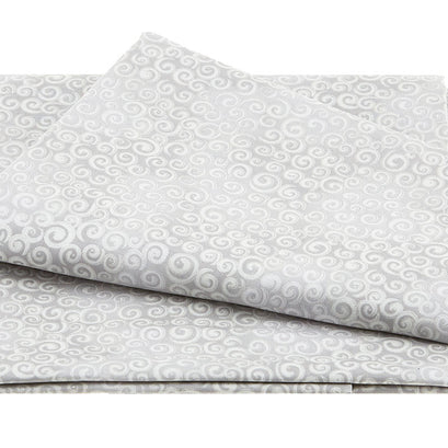Spirals Metallic - Metallic Spirals Light Gray 2 Yard Cut