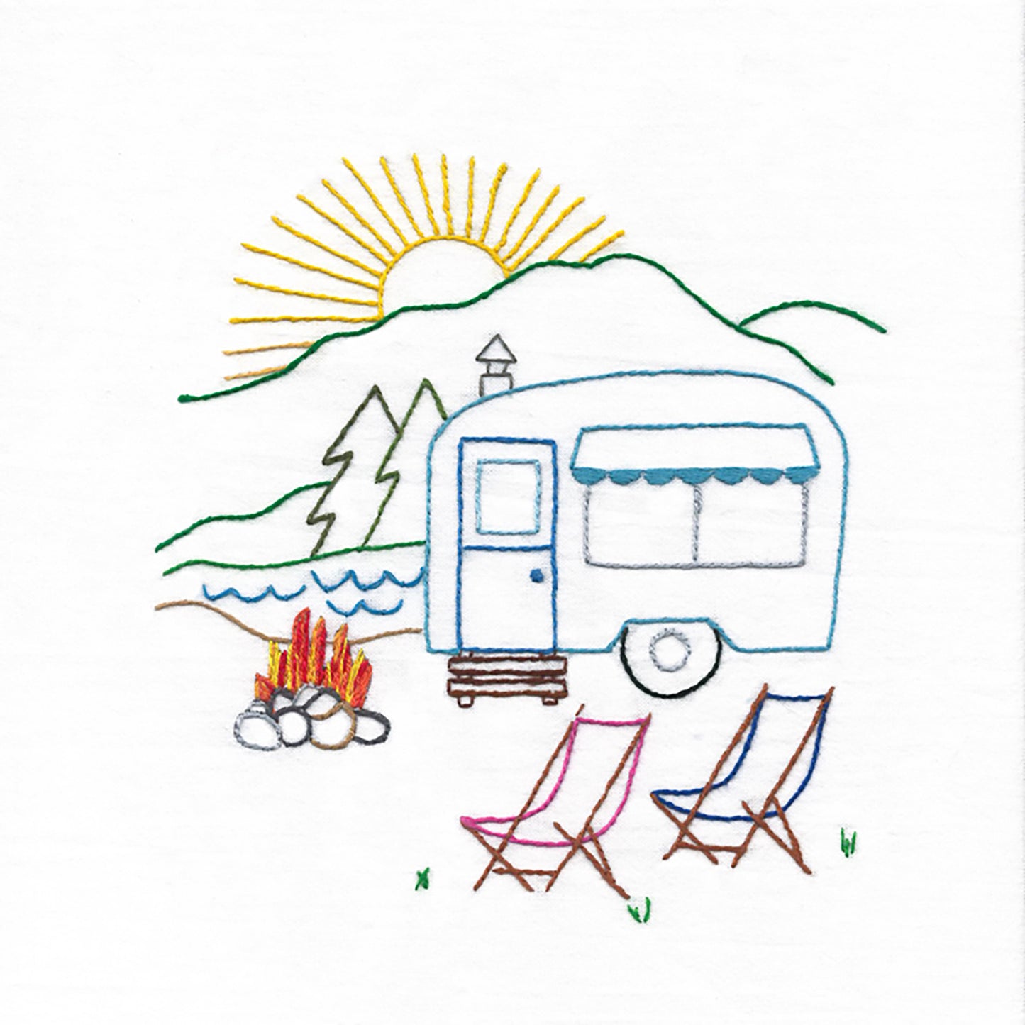 Stitcher's Revolution Camping Adventures Iron-On Embroidery Pattern Alternative View #4