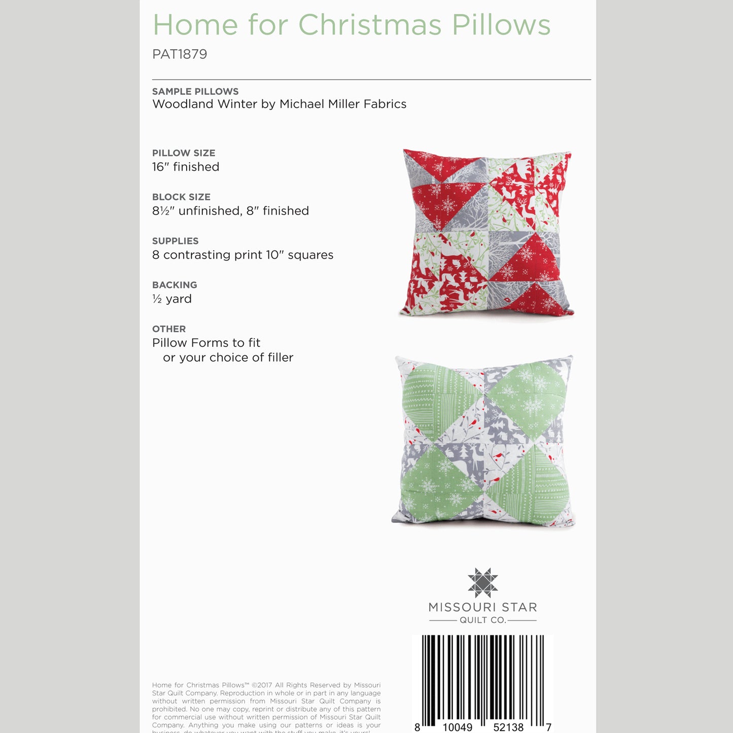 Digital Download - Home for Christmas Pillows Pattern by Missouri Star Alternative View #1