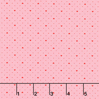 Lighthearted - Heart Dot 108" Wide Backing Light Pink