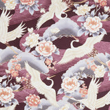 Imperial Collection - Honoka Plum Colorstory Cranes Plum Metallic Yardage Primary Image