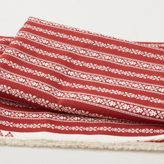 Memories in Redwork - Foulard Stripe Scarlet 2 Yard Cut