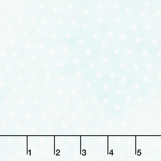 Little Lambies - Polka Dots Light Aqua White Yardage