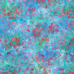 Artisan Batiks - Totally Tropical - Hibiscus Lagoon Yardage Primary Image