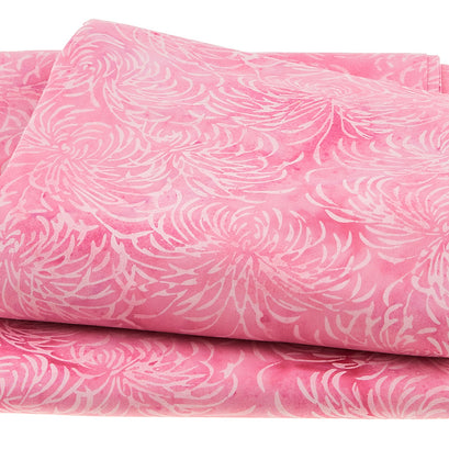 Blossoms and Blooms Batiks - Spider Mum Pink Blush 5 Yard Cut