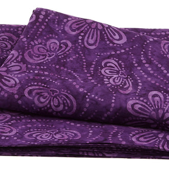 Wilmington Batiks - Floating Flowers Dark Purple 3 Yard Cut