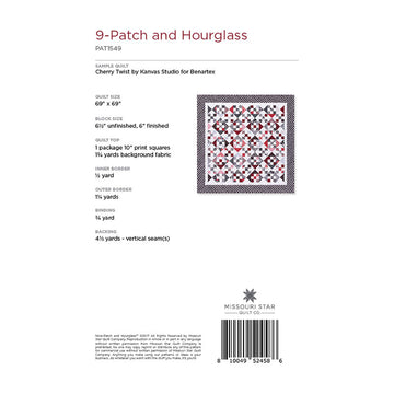 9-Patch and Hourglass Quilt Pattern by Missouri Star