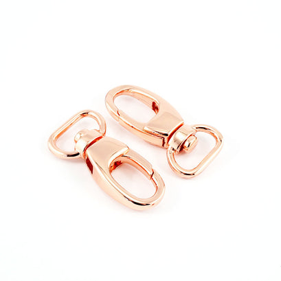 Emmaline 1/2" Designer Profile Swivel Snap Hooks - Set of Two Copper