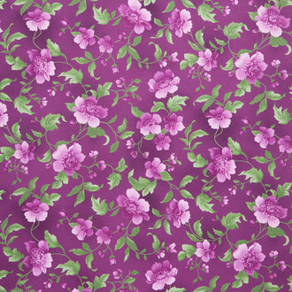 Camille - Floral Plum Yardage