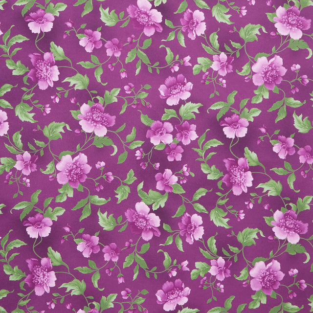 Camille - Floral Plum Yardage Primary Image